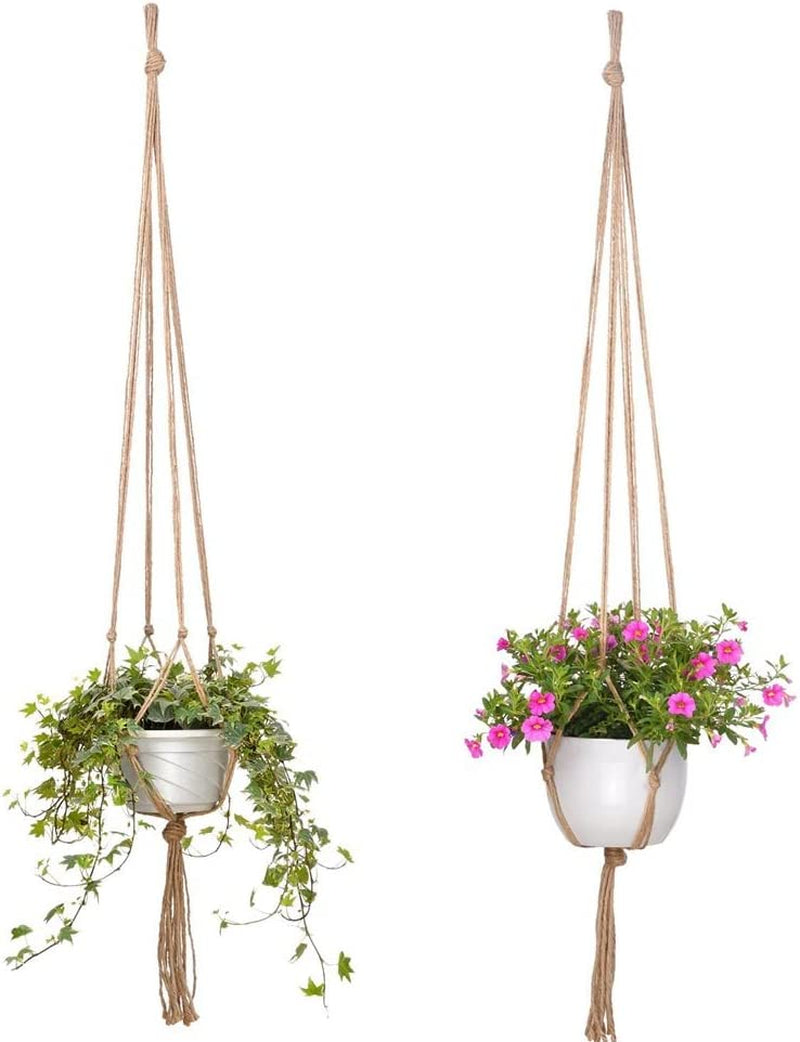 Kicoco, KICOCO Plant Hanger, 10 Pieces Hanging Planter Flower Pot Plant Holder Basket Jute Rope Holder for Indoor Outdoor Garden Home Decorations (Natural)