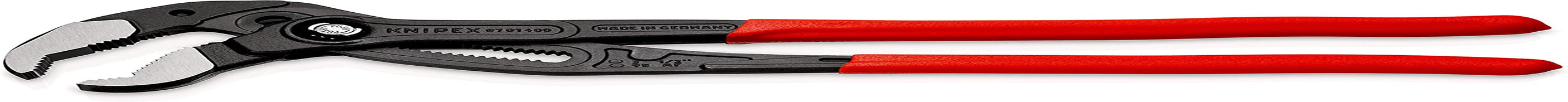 KNIPEX, KNIPEX 87 01 400 Cobra XL Pipe Wrench and Water Pump Pliers Grey Atramentized Plastic Coated 400 Mm