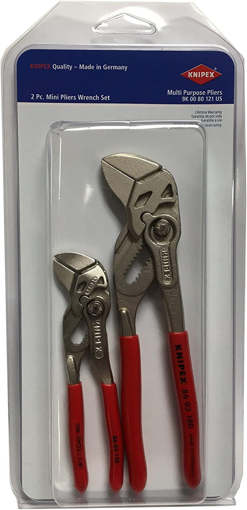 KNIPEX, KNIPEX Tools - 2 Piece Mini Pliers Wrench Set (9K0080121US)