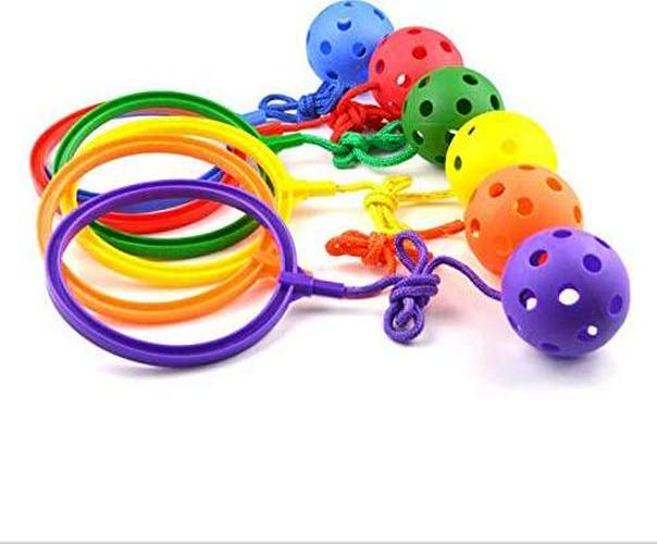 KRISMYA, KRISMYA Lemon Twist Skip Toy, 6 Pcs Variety Colors Skip Jump Rope - Skip It - Sport Swing Skip Ball Game - Play Indoor and Outdoor,Playground, Gym Class, and Home for Boys Girls and Kids