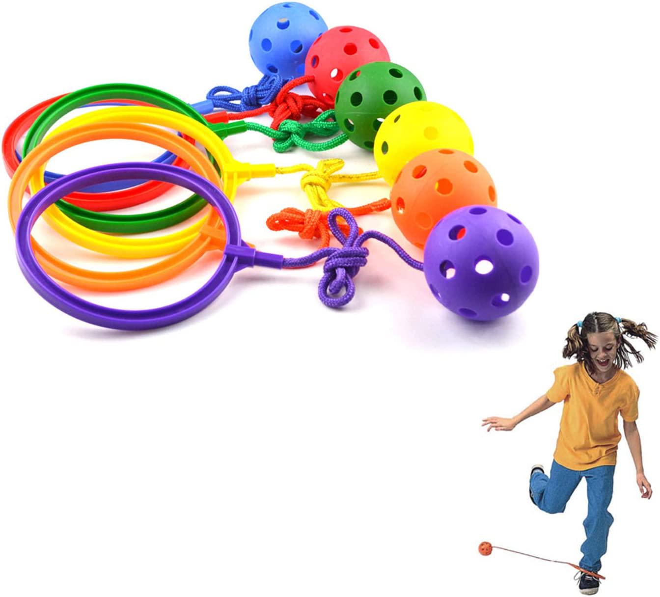 KRISMYA, KRISMYA Lemon Twist Skip Toy, 6 Pcs Variety Colors Skip Jump Rope - Skip It - Sport Swing Skip Ball Game - Play Indoor and Outdoor,Playground, Gym Class, and Home for Boys Girls and Kids