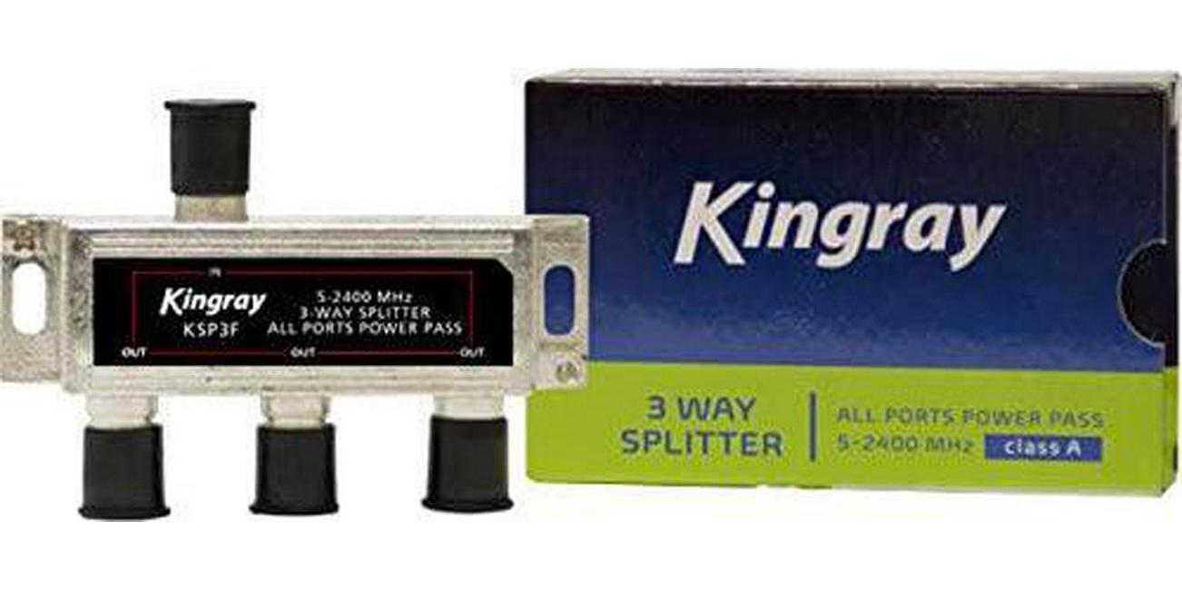 Kingray, KSP3F KINGRAY 3 Way F-Type Splitter Foxtel Approved F30951 Foxtel Approved F30951 for Domestic Sat, Mdu/Comm and TDT Sat Backbones Foxtel Approved F30951 for Domestic Sat, Mdu/Comm and TDT Sat