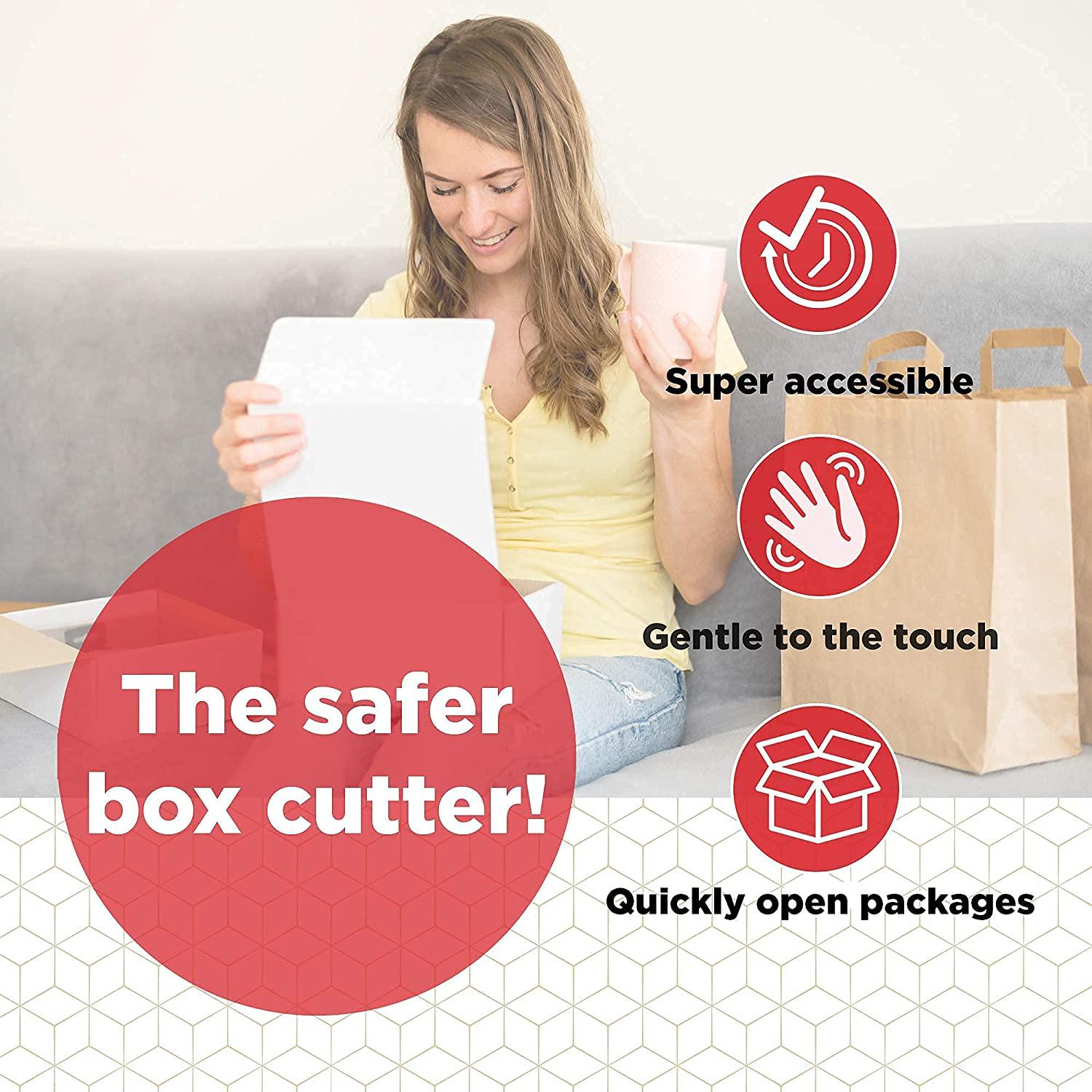 KeySmart, KeySmart Safe Box Cutter- Safe Box Cutter, Safe Package Opener, with Finger Protection (Black)