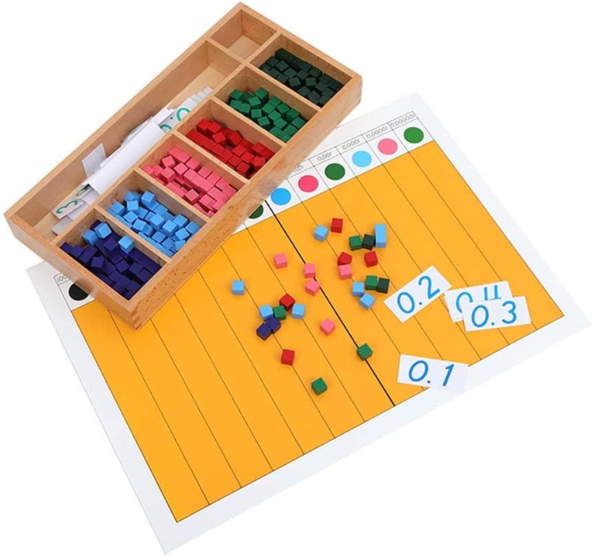 Kghios, Kghios Montessori Math Toys Materials Decimal Fraction Exercise and Decimal Fraction Board Montessori Mathematics Teaching Elementary Materials