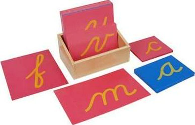 Kid Advance, Kid Advance Montessori Lower Case Cursive Sandpaper Letters w/ Box