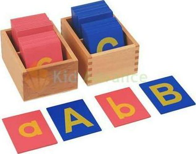 Kid Advance, Kid Advance Montessori Lower and Capital Case Sandpaper Letters w/ Boxes