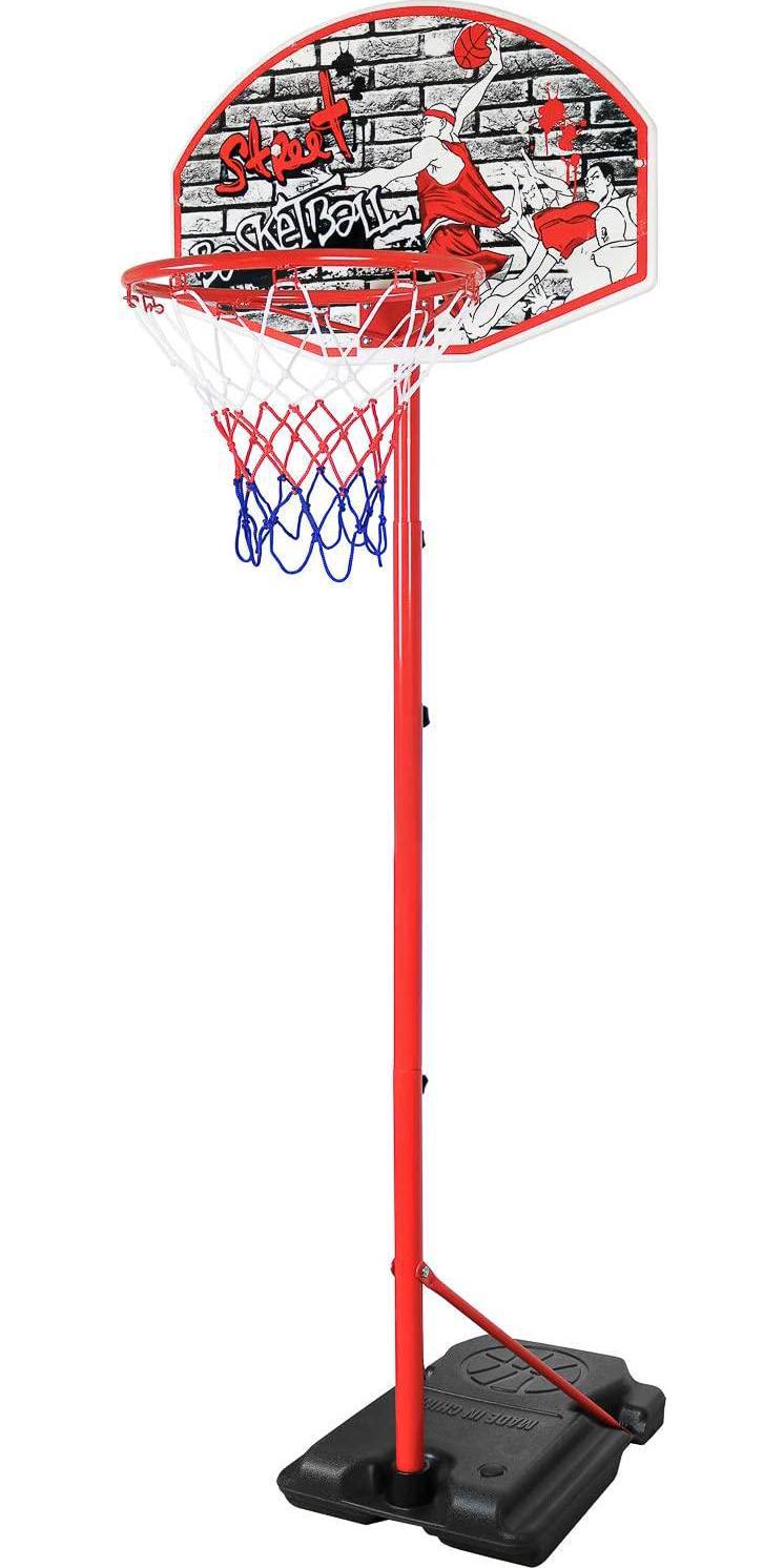 Kiddie Play, Kiddie Play Kids Basketball Hoop Outdoor Stand 8.7 ft Portable and Adjustable Height