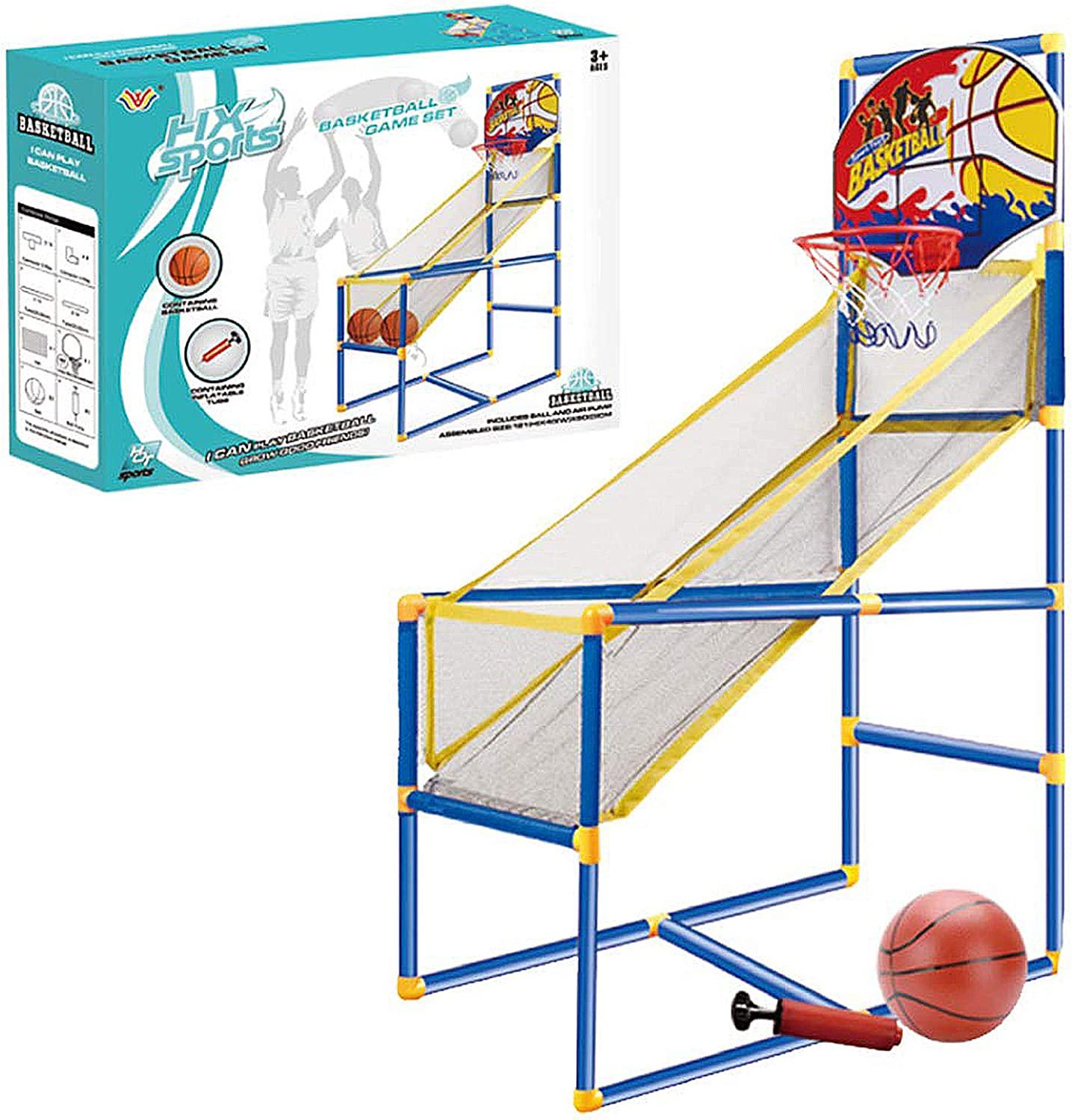 Liberty Imports, Kids Arcade Basketball Hoop Shot Game - Indoor Sports Shooting System with Mini Hoop, Inflatable Ball and Pump