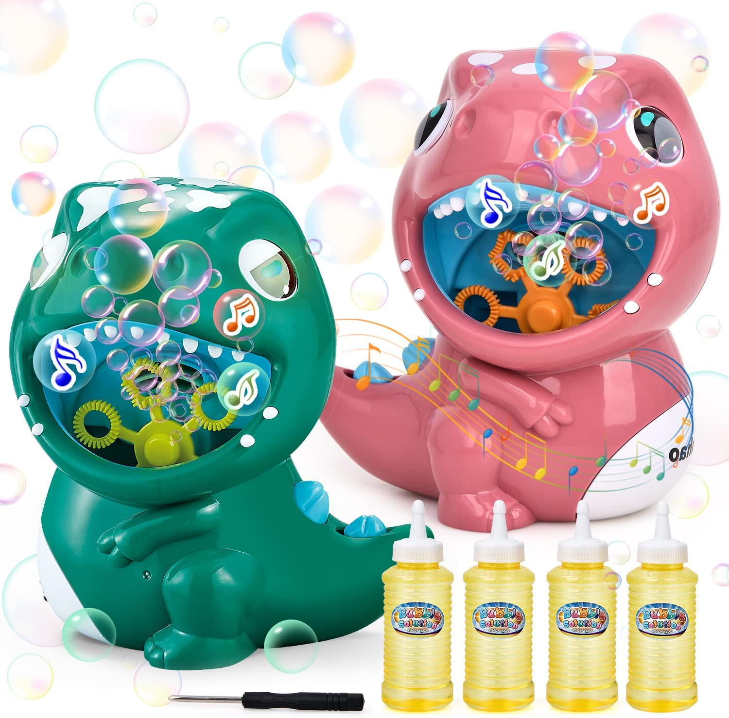 Sotodik, Kids Bubble Machine, 2PCS Automatic Bubble Maker with Music and Sound 4 Bubble Solution for Boys Girls Indoor Outdoor Play Gift
