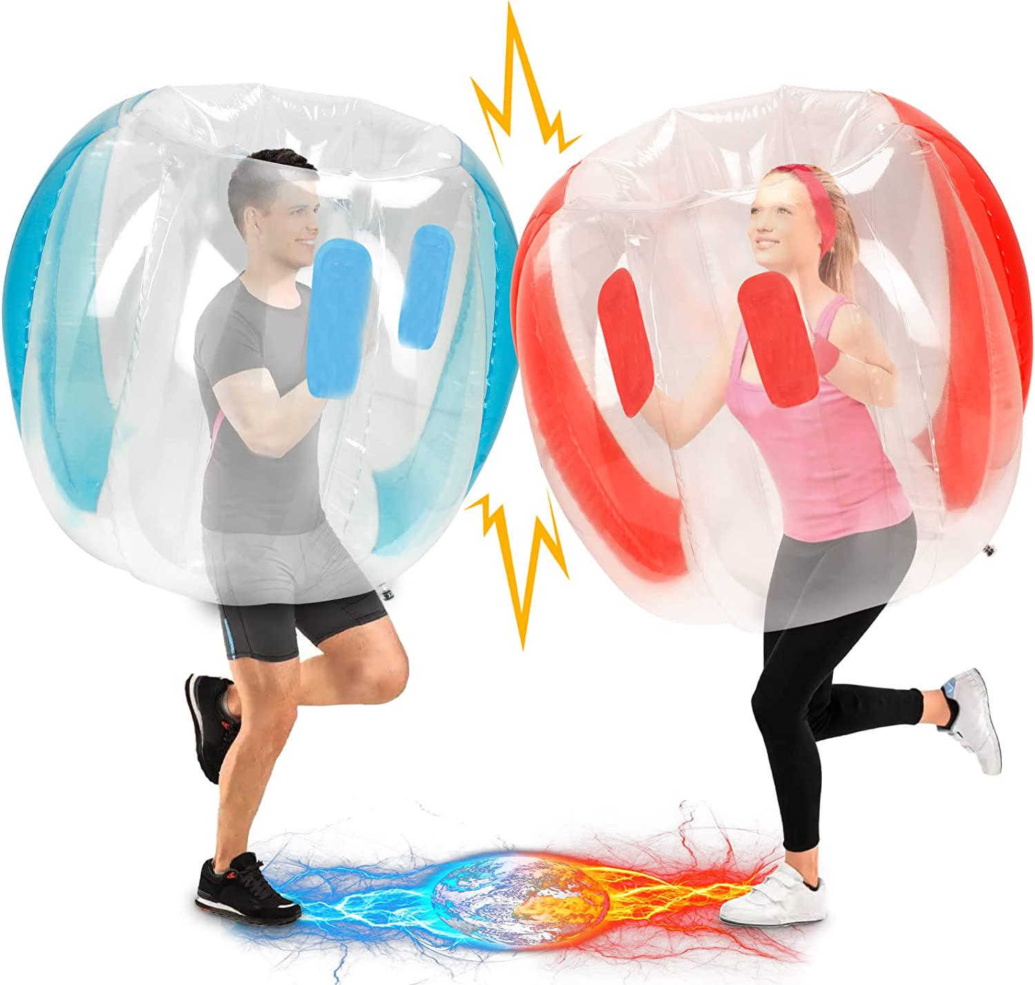 wokohoomer, Kids Bumper Balls 2 Pack, Inflatable Body Bubble Ball Sumo Bumper Bopper Toys, Sports Outdoor Games for Kids