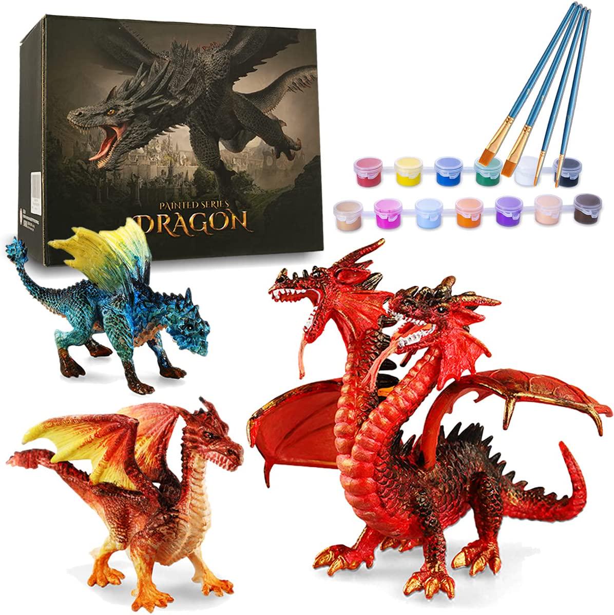 ARTLYMERS, Kids Crafts, DIY 3D Dragon Painting Toys with 13 Color Educational Toy Painting Set Paint Your Own Gift Art and Craft Kit for Kids Boys Girls 3 4 5 6 7 8 9 Year Old