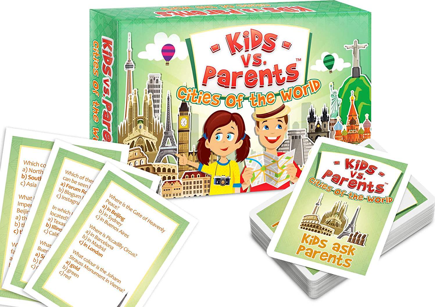 Kangur, Kids Game, family game, Kids vs. Parents. Cities of the World, Family Card Game, Board game Ages 7+