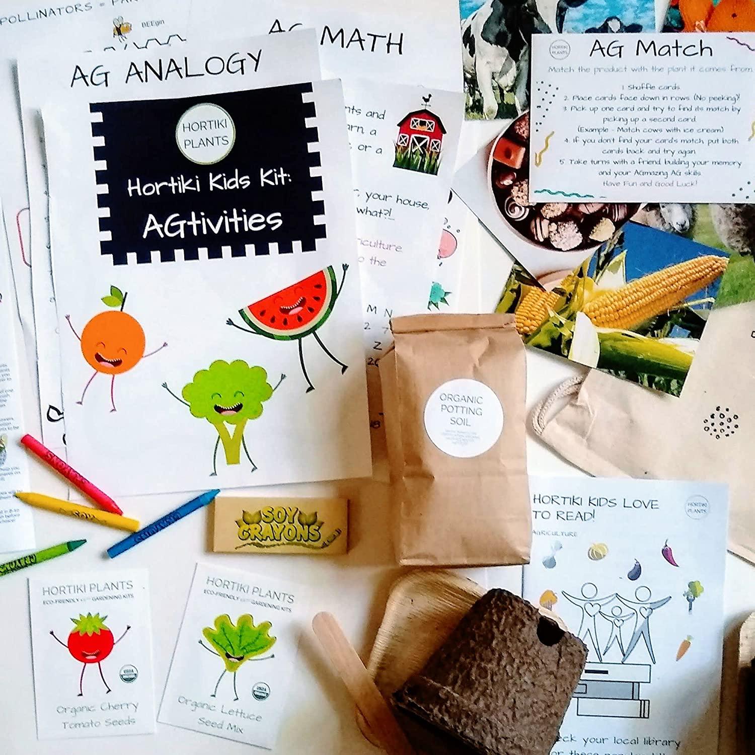 Hortiki Plants, Kids Gardening Kit. Educational Games and Activities. Science Kit for Kids. Science, Art, Puzzles, Games, Gardening! Fun Gift