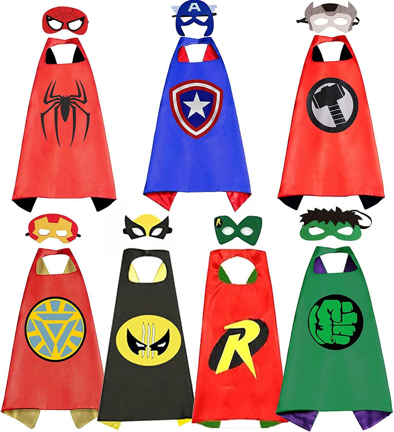 RioRand, Kids Superhero Capes Set Toys for Boys Girls Party Supplies Christmas Halloween Gifts