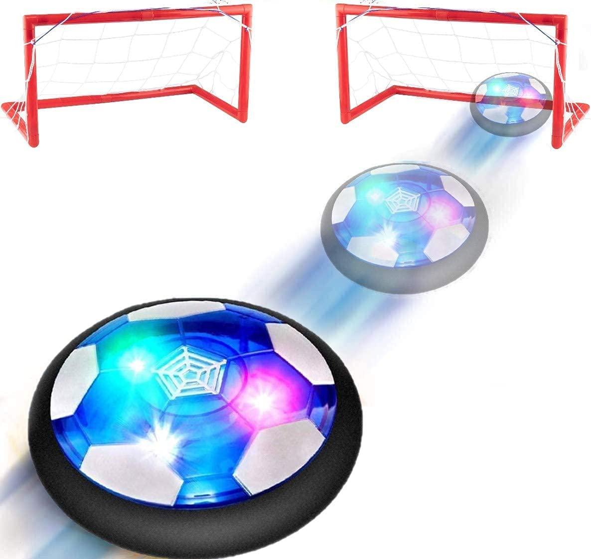 Ancesfun, Kids Toys Hover Soccer Ball Set, Rechargeable Soccer Ball with LED Lights and Safe Foam Bumper, Air Power Soccer Hover Ball with 2 Goals for 3 4 5 6 7 8-12 Years Old Boy Girl Indoor/Outdoor Games