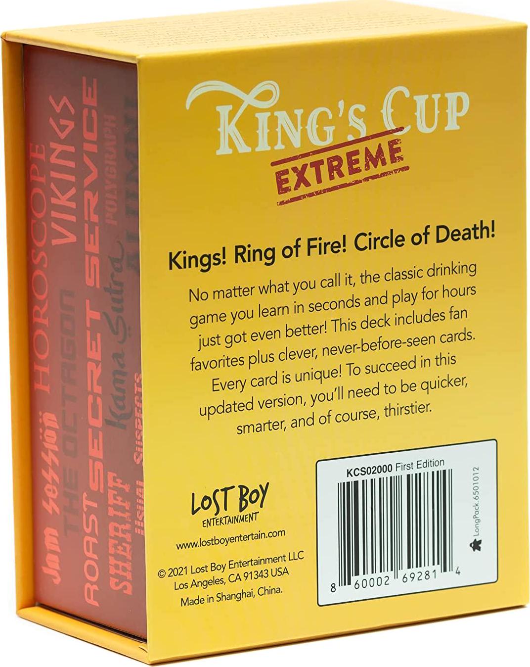 Lost Boy Entertainment, King s Cup Extreme - Drinking Games - Card Games for Adults, Couples, Bachelorettes - Party Games - Game Night - Date Night - Laugh and Drink - Get Buzzed Have Fun