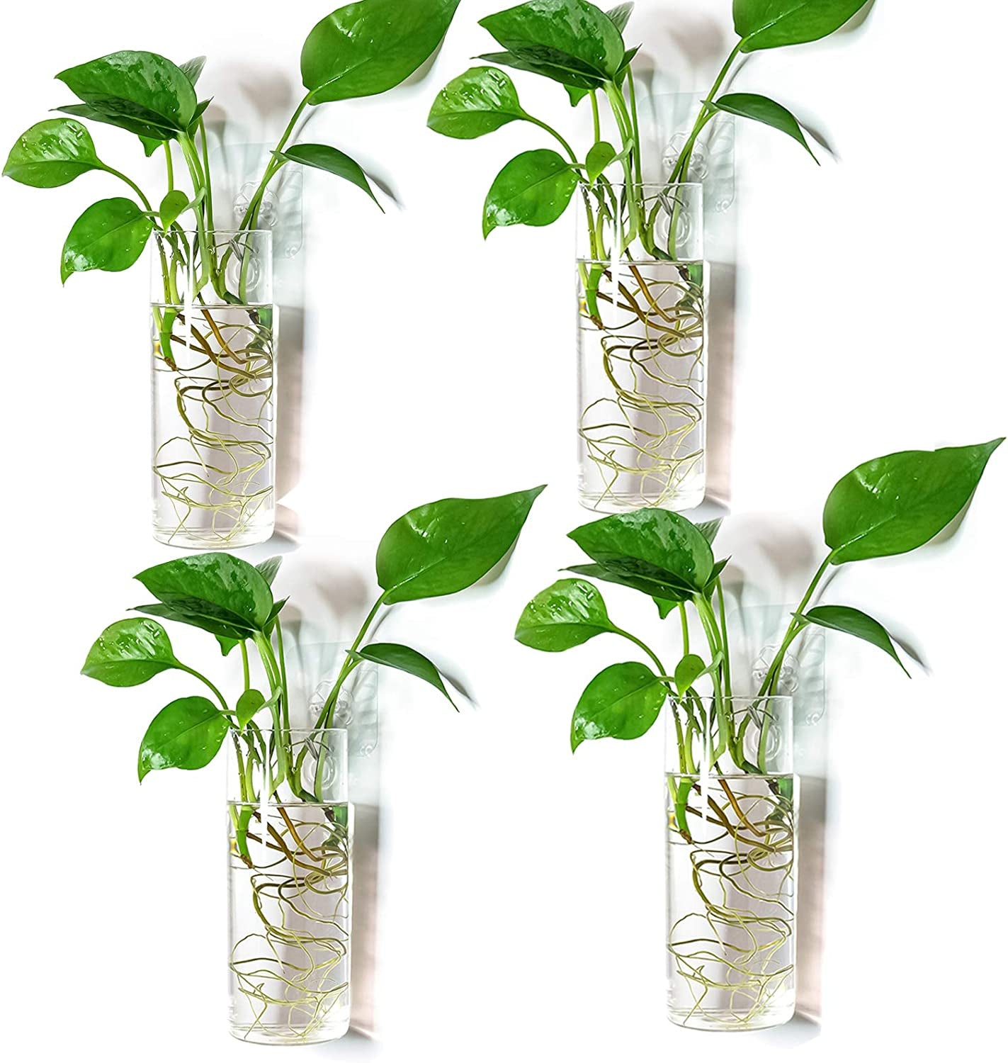 Kingbuy, Kingbuy Wall Hanging Glass Plant Terrarium Container Cylinder Shape.2Pcs Planter Air Decorations for Home Decor