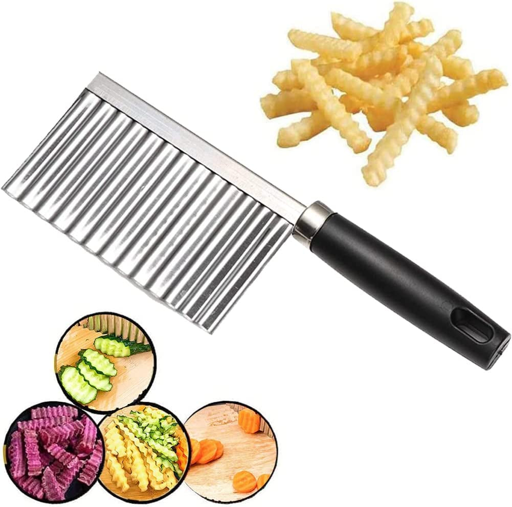 WoHaiYing, Kitchen Products Crinkle Cutter, Soap Knife, Crinkle Cutter for Veggies Wave Cutting Tool for Cutting Vegetables Potatoes Cucumber Carrots
