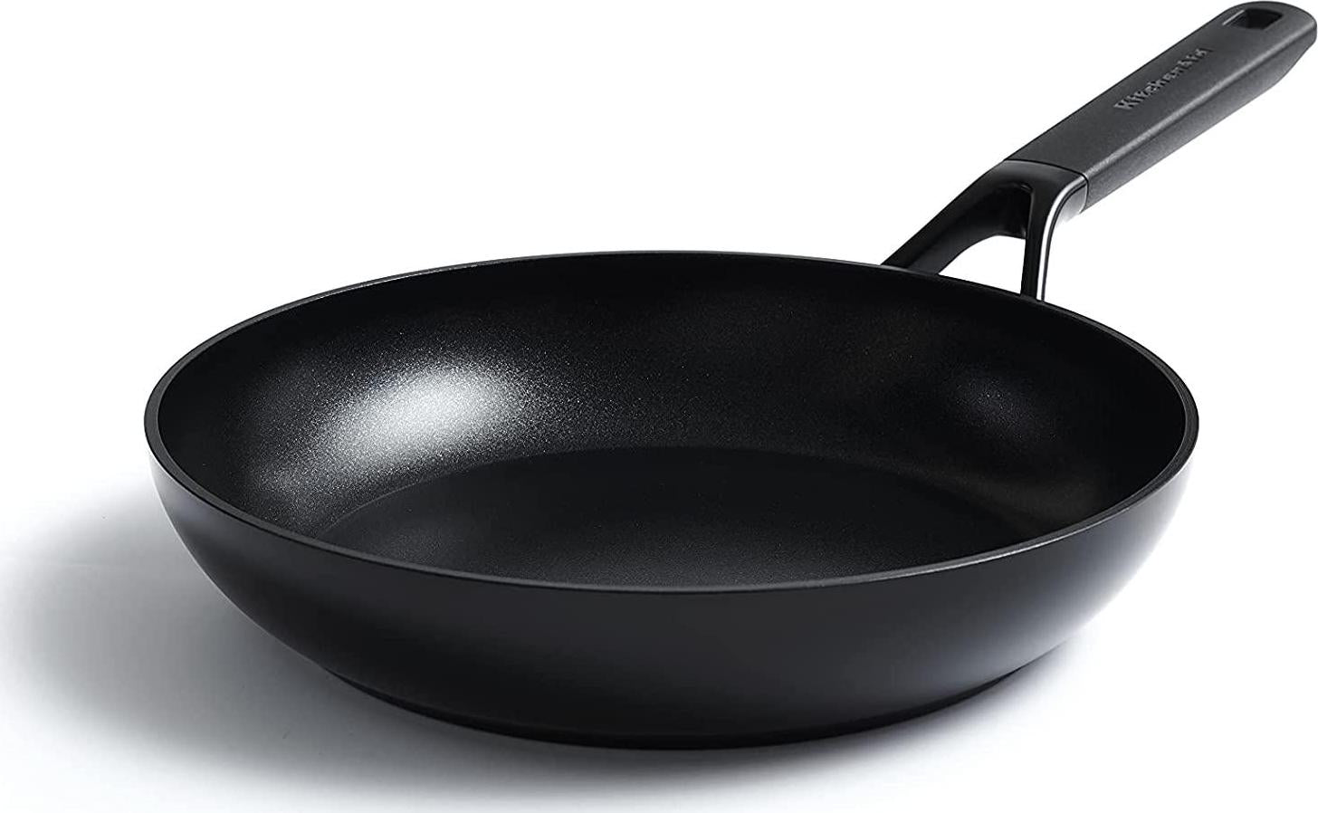 KitchenAid, KitchenAid Classic Frying Pan, Non Stick Aluminium 24cm Frying Pan with Stay-Cool Handle, Induction, Oven and Dishwasher Safe, Black