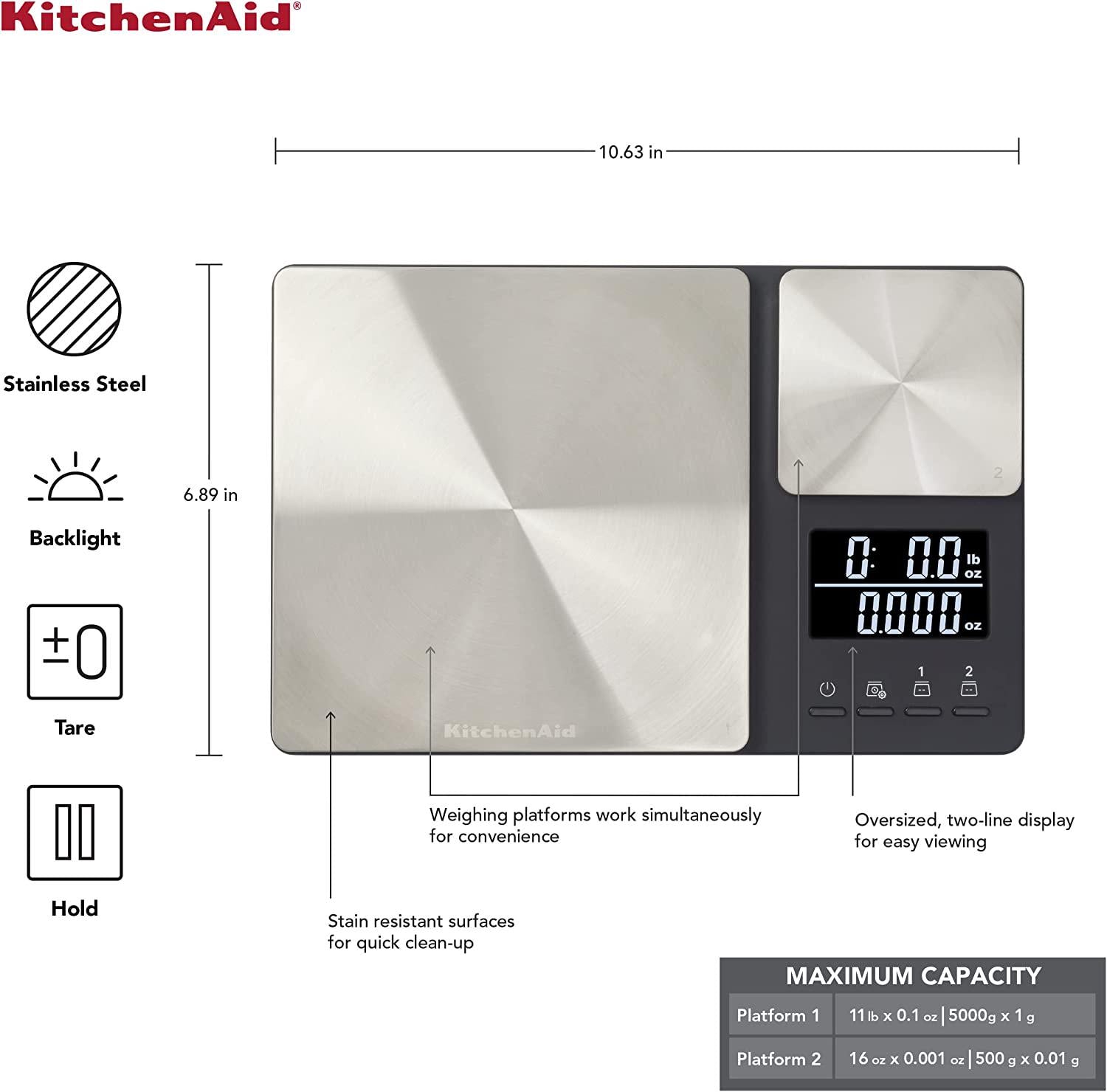 KitchenAid, KitchenAid Dual Platform Digital Scale 5kg Gift Boxed