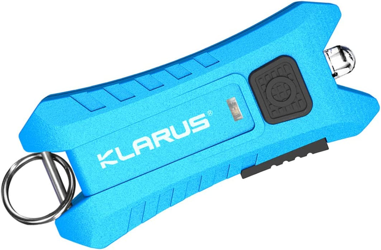 klarus, Klarus Mi2 Mini LED Keychain Flashlights, Super Lightweight & Small Rechargeable 40 Lumens EDC Flash Light with Built-In Battery and USB Cable(Blue)