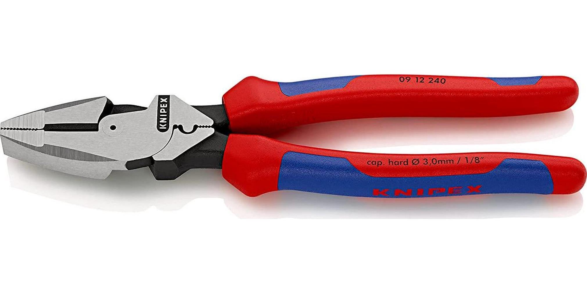 KNIPEX Tools, Knipex 09 12 240 9.5-Inch Ultra-High Leverage Lineman's Pliers with Fish Tape Puller and Crimper