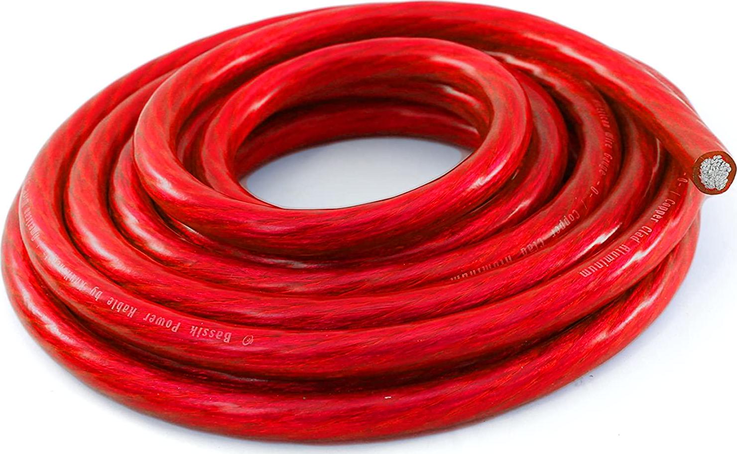 KnuKonceptz, KnuKonceptz Bassik 8 Gauge Power/Ground Wire Cable Red 25 Foot Coil