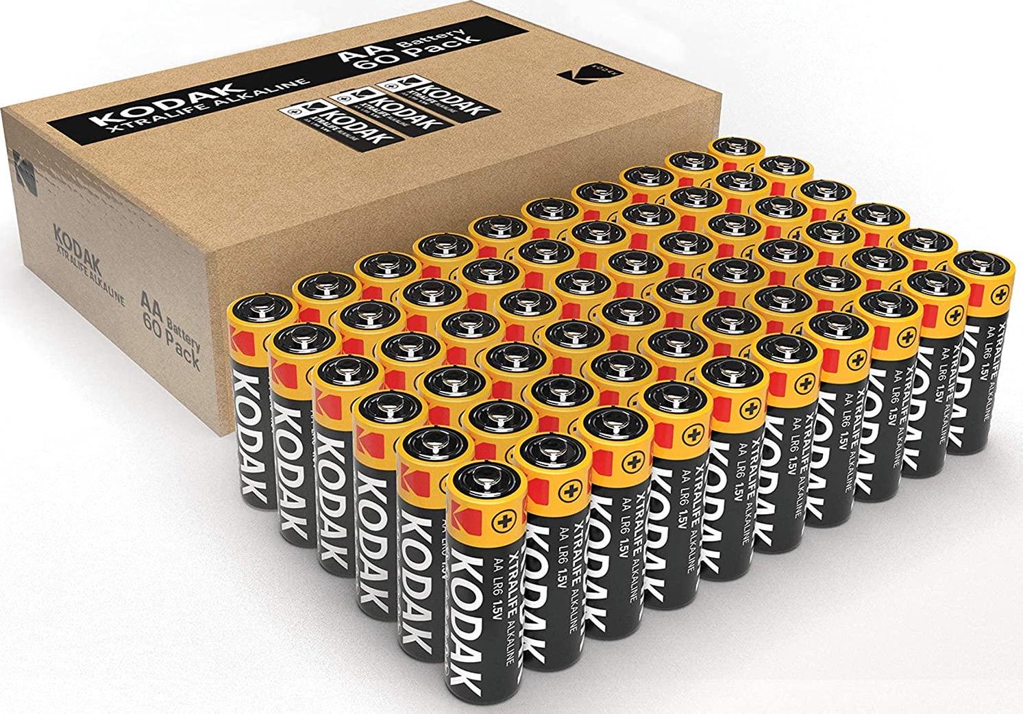 Kodak, Kodak AA 60 Pack Xtralife Alkaline Batteries, (30410961)