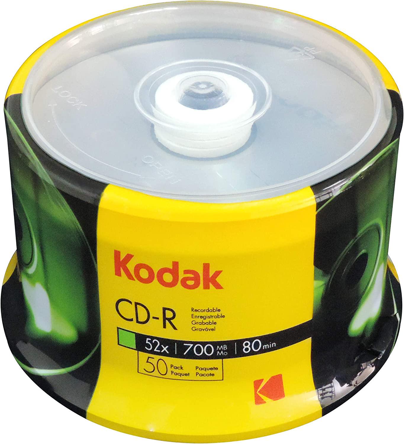Kodak, Kodak CD-R Kodak CD-R 700MB 52x Spindle 50 Pack, (510050)