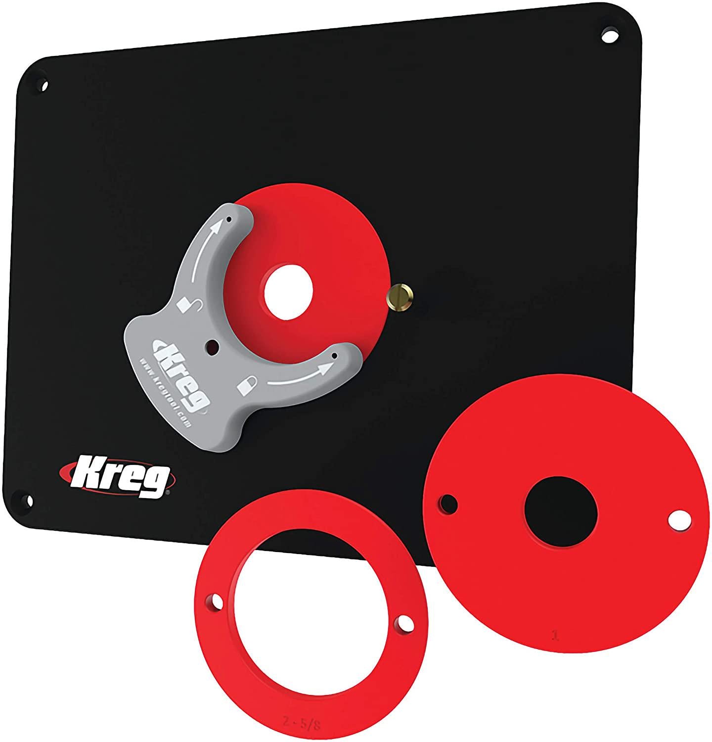 KREG, Kreg PRS4038 Precision Router Table Insert Plate w/Level-Loc Rings - Undrilled
