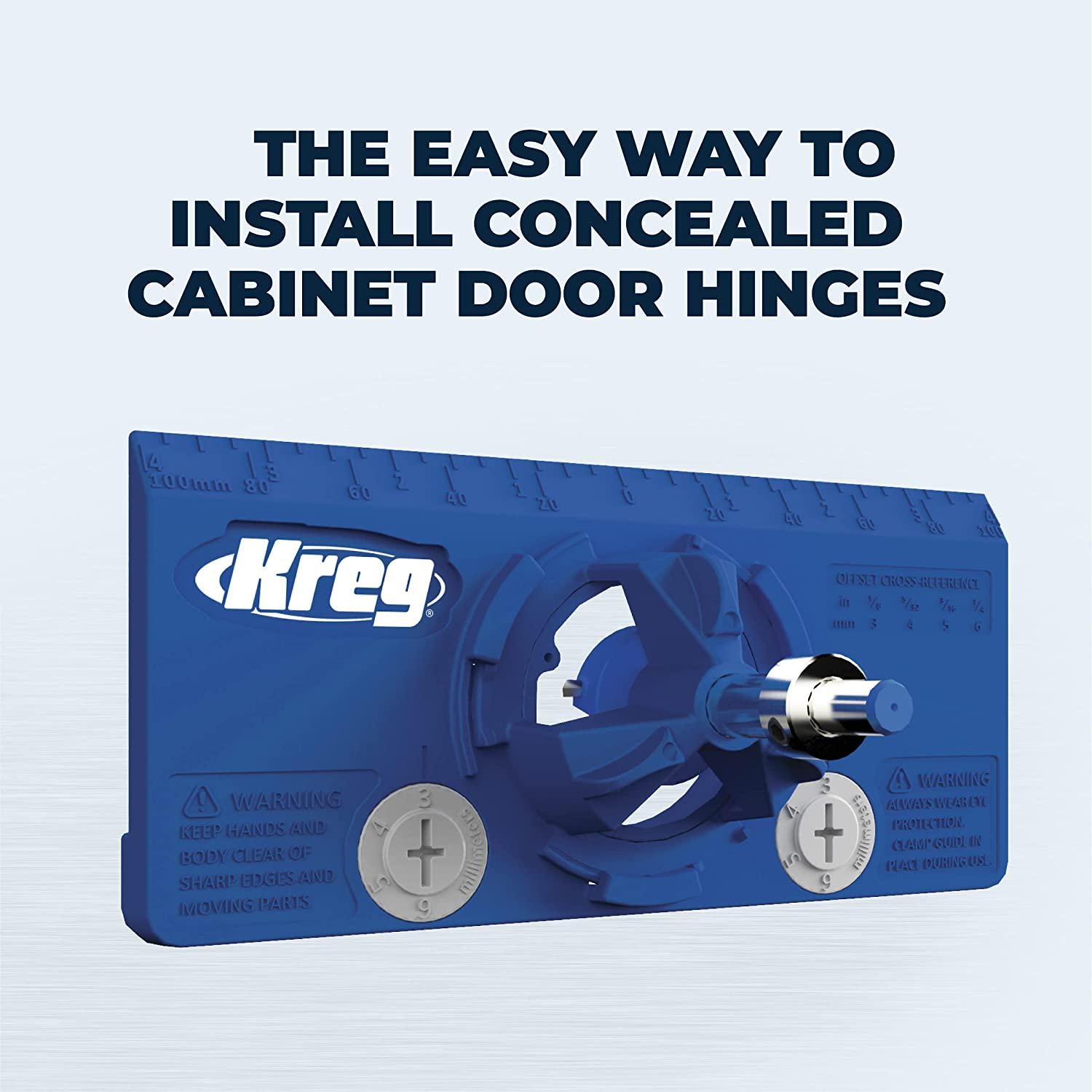 KREG, Kreg Tool Company KHI-HINGE Concealed Hinge Jig, Blue