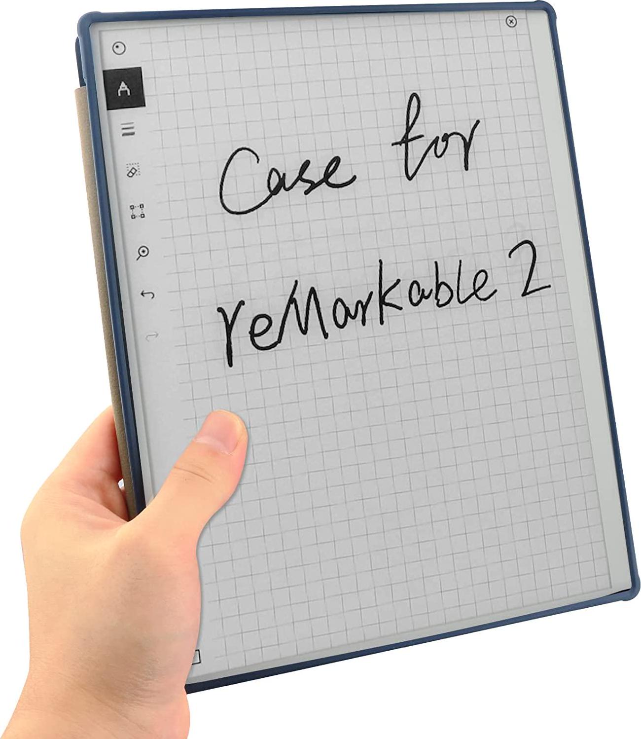 KuRoKo, KuRoKo Hybrid Slim Remarkable 2 Tablet Case, Shockproof Cover with Clear Transparent Back Shell Compatiable with Remarkable 2(with Detachable Stylus Pen Holder) (Navy)