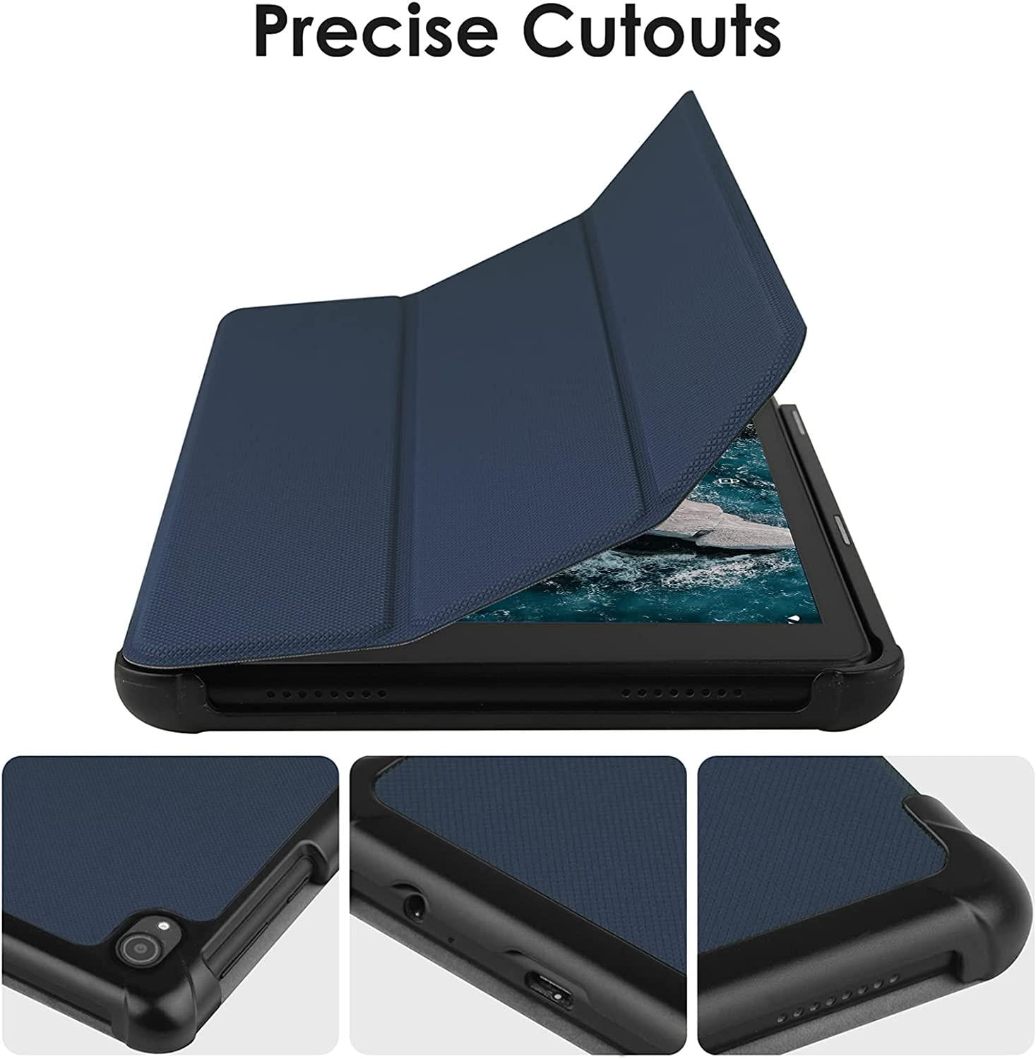 KuRoKo, KuRoKo Nokia Tablet T20 Case, Slim Light Cover Trifold Stand Hard Shell Case for Nokia Tablet T20 (TA-1392) 2021 Released 10.36-Inch (Navy)