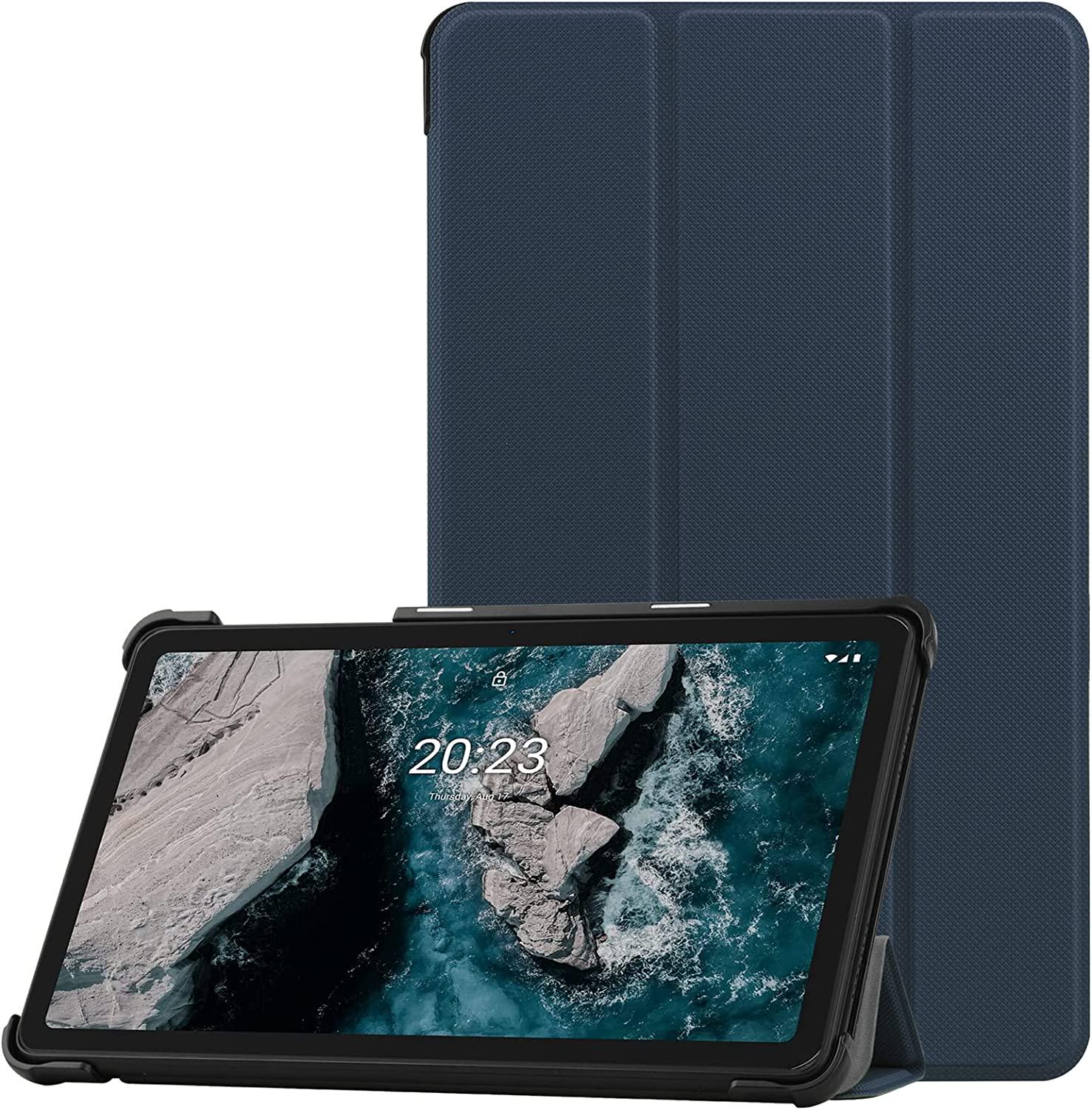 KuRoKo, KuRoKo Nokia Tablet T20 Case, Slim Light Cover Trifold Stand Hard Shell Case for Nokia Tablet T20 (TA-1392) 2021 Released 10.36-Inch (Navy)