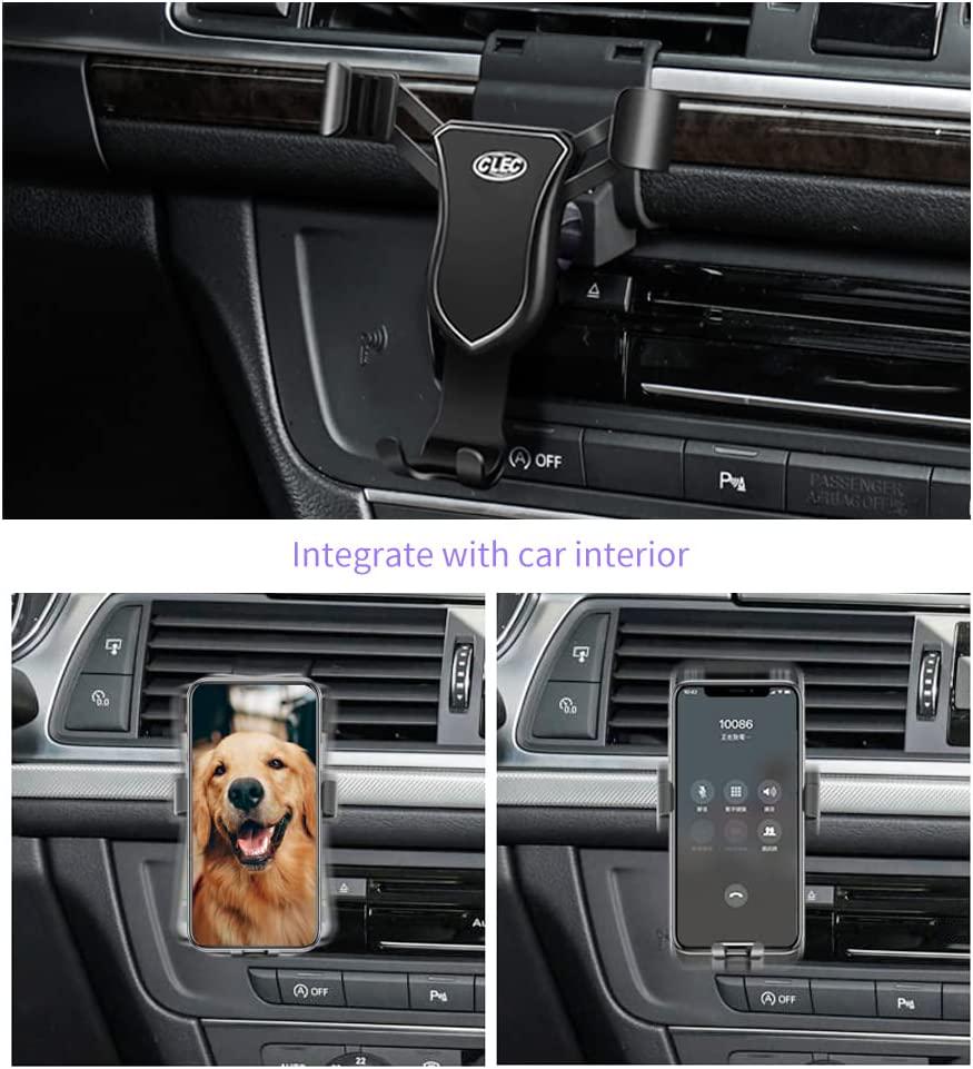 KUCOK, Kucok Dash Phone Holder for Car Fit for Audi A6 2014-2018,360°Custom Fit Gravity Vertical Screen Version Cell Phone Mount Compatible with iPhone Samsung LG 4.7-6.7 Inch All Smart Phone