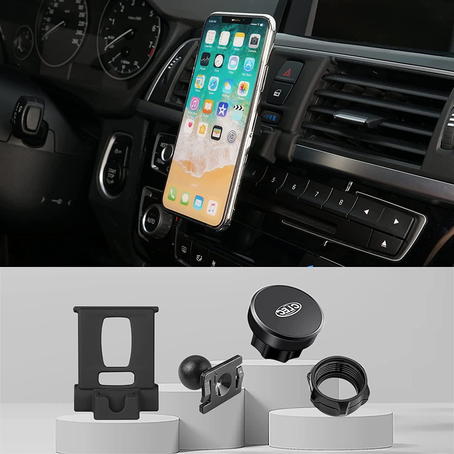 KUCOK, Kucok Magnetic Phone Car Mount, Hand-Free All-Mental Car Phone Holder Mount for BMW 3-Series 2016-2019, Adjustable Car Vent Mount Fit for BMW 2-Series 2018-2021 Compatiable with All Mobile Phone