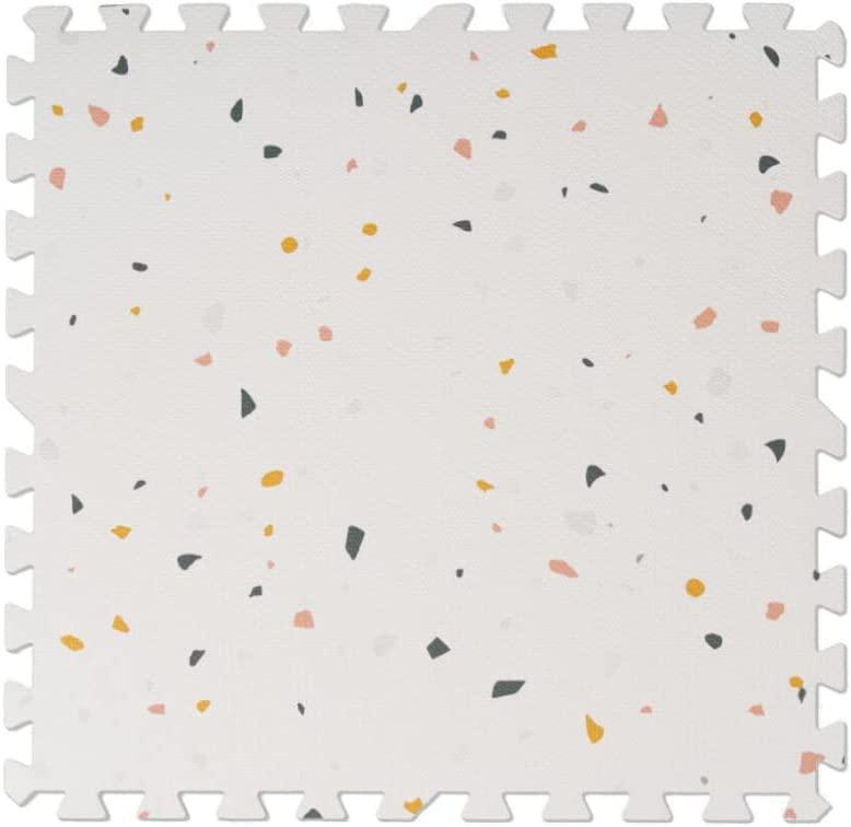 L'il Koala, L'il Koala Baby Play Mat and Floor Gym - 6ft x 4ft - Terrazzo Print - Thick and Non-Toxic Foam - Interlocking Crawling Mat for Tummy Time