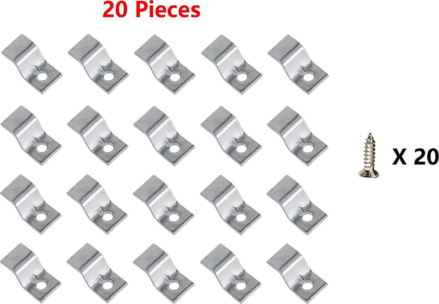LAJIAOZ, LAJIAOZ Hardware Heavy Duty Table Top Fasteners with Screws,Table Top Connectors/Brackets/Clips,20 Packs(Include 20 Clips and 20 Screws)