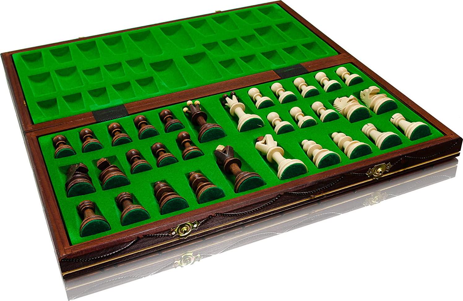 Woodeyland, LARGE Hand Crafted Wooden SENATOR Chess PROFESSIONAL Set
