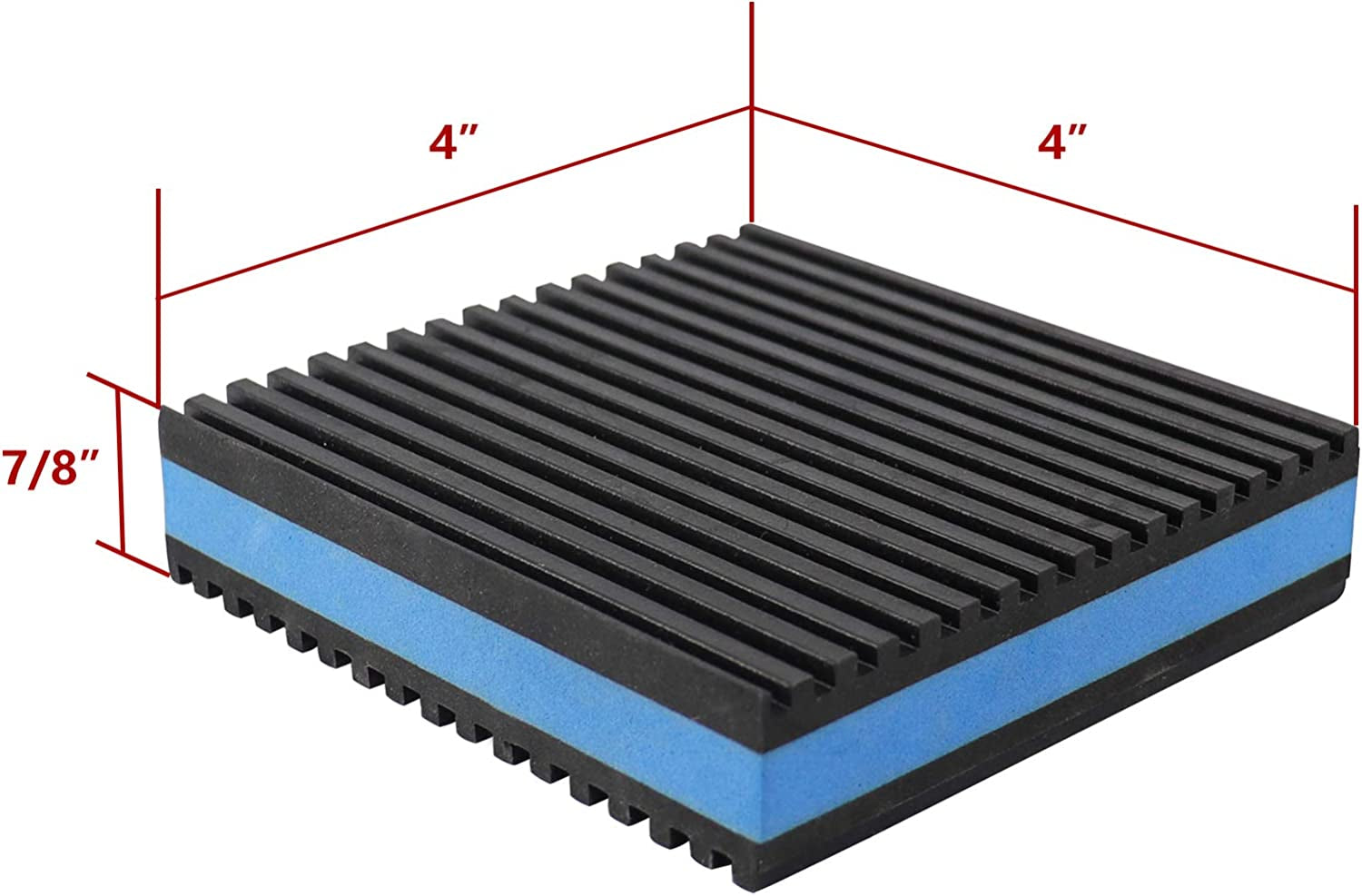 LBG Products, LBG Products Rubber Anti-Vibration Isolator Pads,Heavy Duty Blue EVA Pad for Air Conditioner,Compressors,Hvac,Treadmills Etc(4'' X 4'' X 7/8")