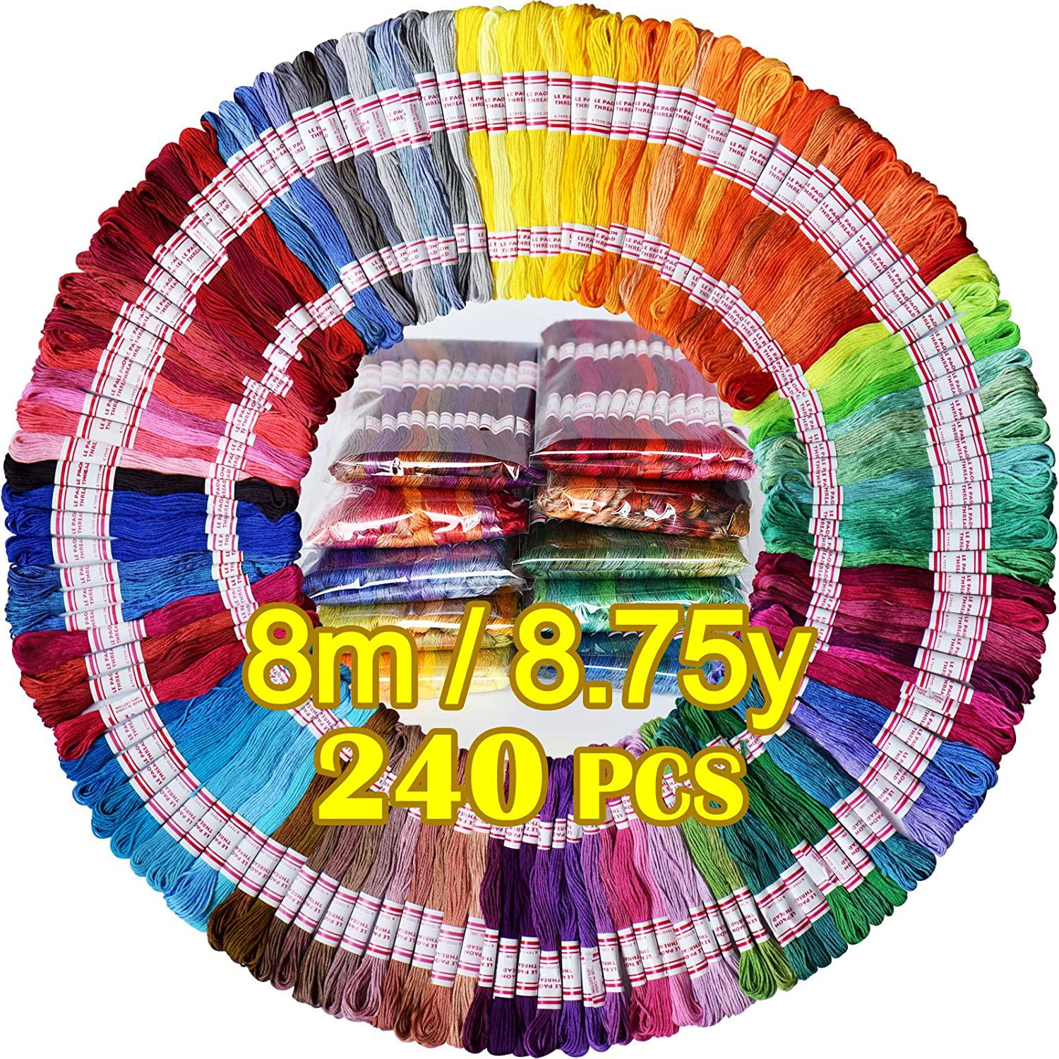 LE PAON, LE PAON 240pcs 1920M Embroidery Floss Egyptian long-staple cotton pull strong bright light the only one DMC 8M/pc 24pcs/bag 10package Cross Stitch Threads Friendship Bracelets Floss