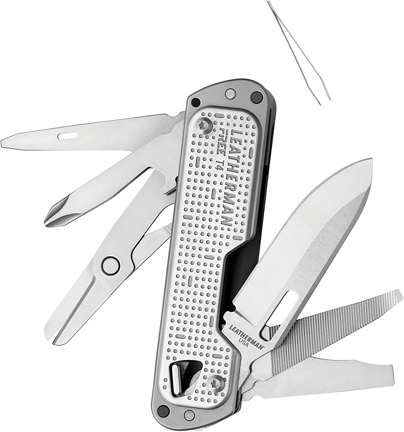 Leatherman, LEATHERMAN - FREE T4 Multitool and EDC Pocket Knife with Magnetic Locking and One Hand Accessible Tools