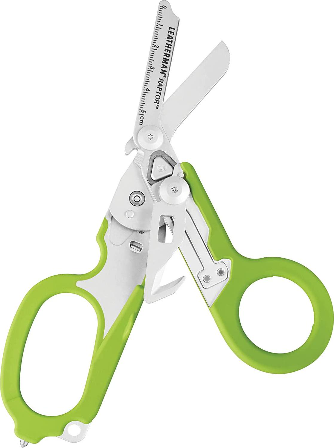 Leatherman, LEATHERMAN, Raptor Emergency Response Shears with Strap Cutter and Glass Breaker, Green with Utility Holster