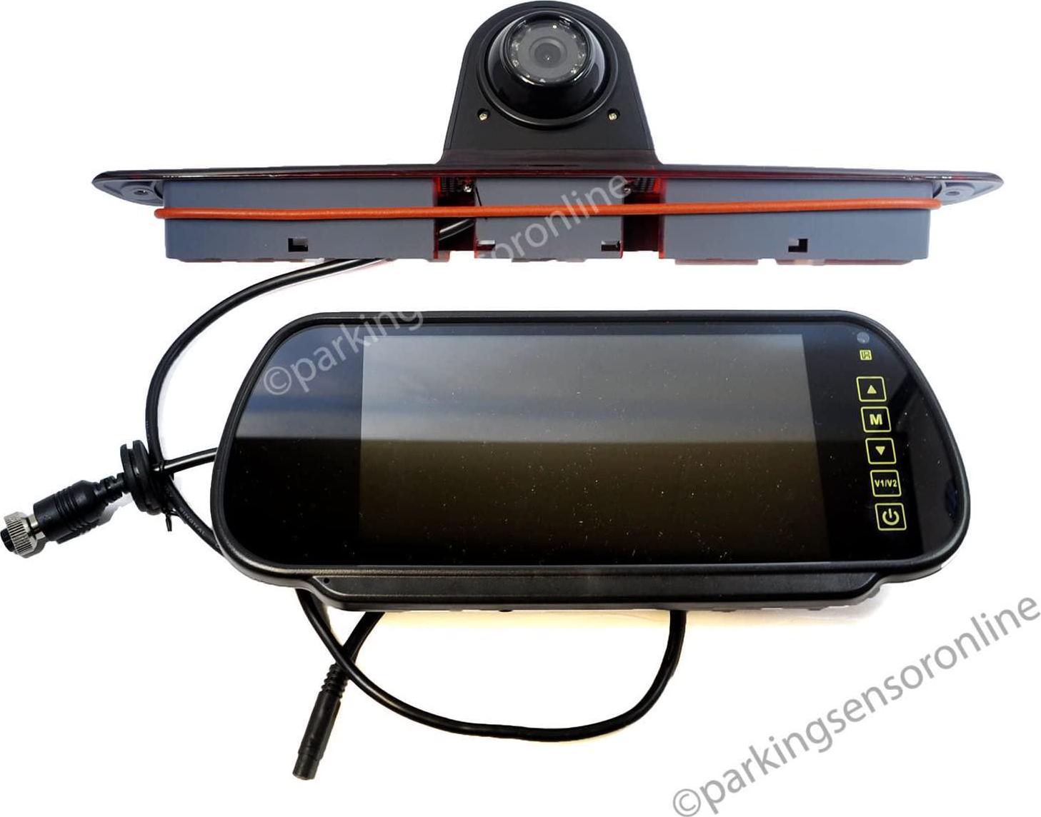 QUANAN, LED Brake Light Rear View Reversing Camera + 7 Inch Clipon Fitting Monitor Kit for Sprinter 2007-2020