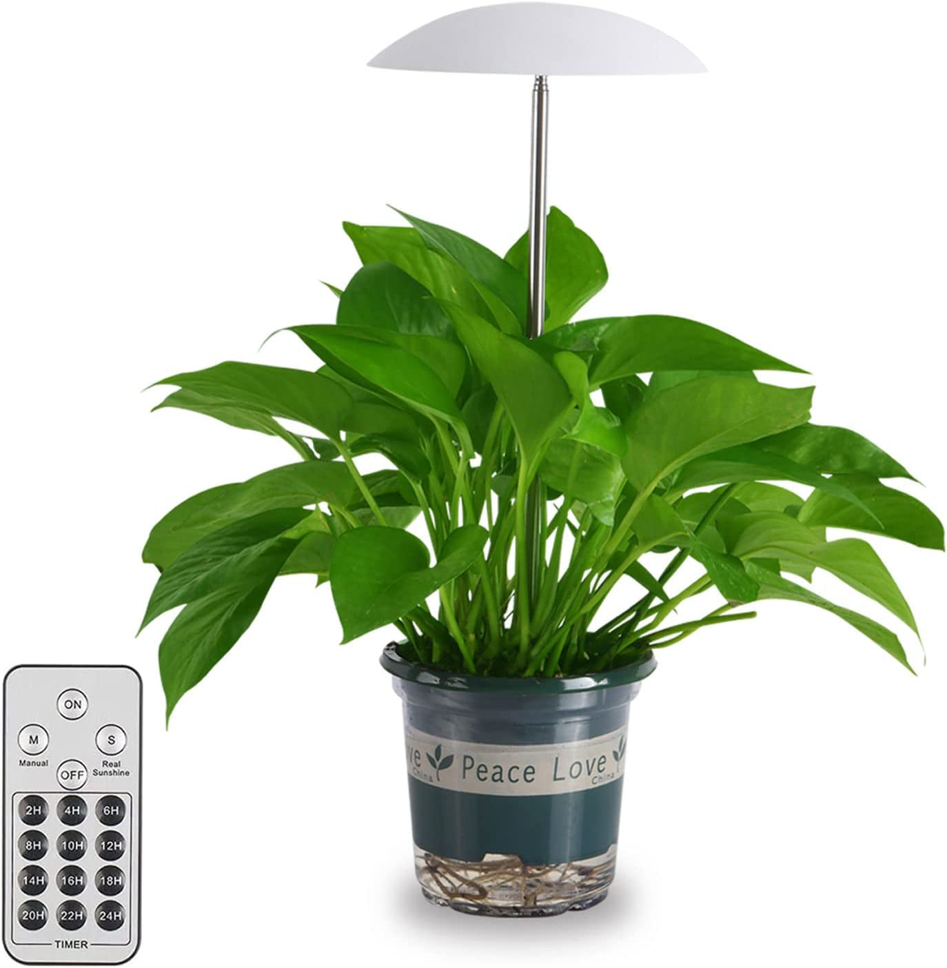 NA, LED Grow Light for Indoor Plants, Intelligent USB Small Plant Lights with Remote Controller, Height Adjustable, Automatic Timer, Ideal for Home Decoration