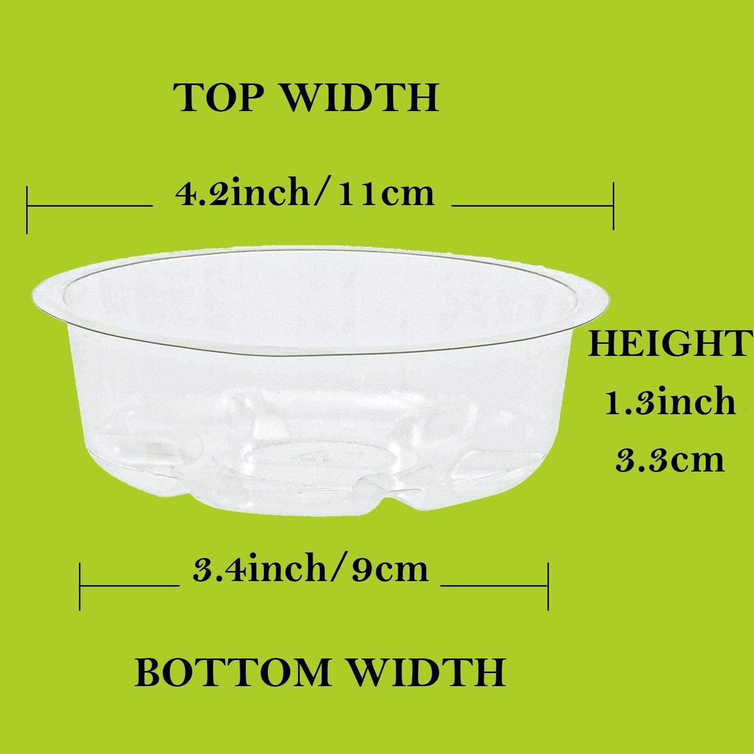 LEMMOM, LEMMOM 10 Pieces 4-Inch Clear Plastic Plant Saucer Indoor & Outdoor Garden Drip Tray for Pots (4'')