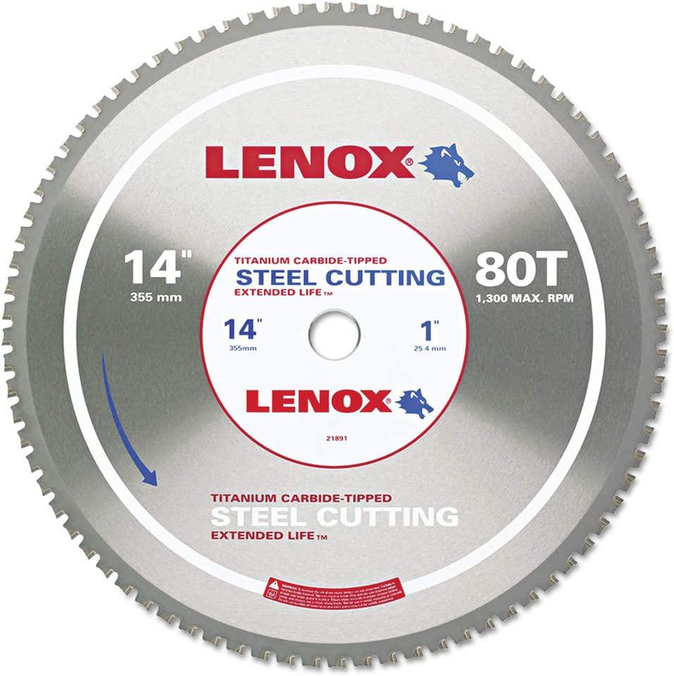 Lenox Tools, LENOX Tools Metal-Cutting Circular Saw Blade, Solid-Steel Cutting, 14-inch, 80-Tooth (21891ST140080CT)