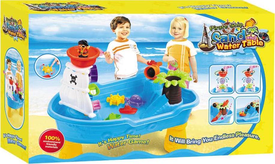 Lenoxx, LENOXX Kids Sand/Water Pirate Ship Child Play Table Fun/Outdoor Beach Sandpit Toys Set