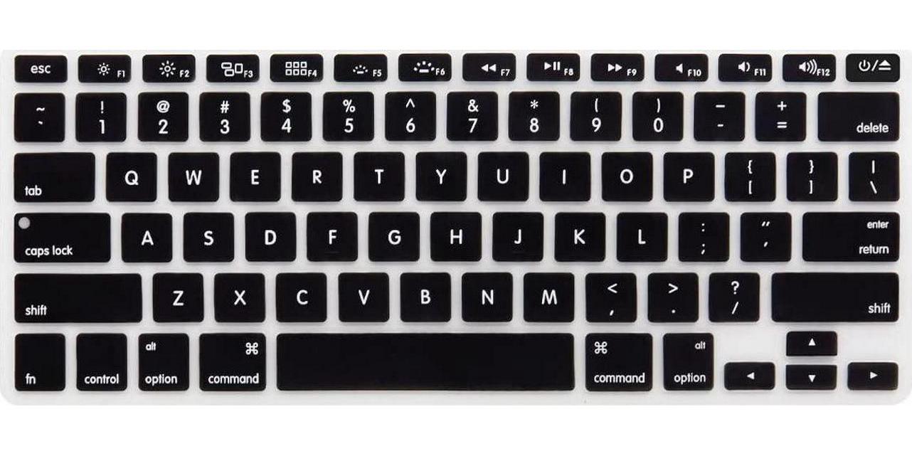 LENTION, LENTION Silicone Keyboard Cover Skin Compatible for 2009-2017 MacBook Air 13, Model A1369/A1466, MacBook Pro 13/15 (with/Out Retina Display, 2015 or Older Versions) - US Edition, ANSI, Black
