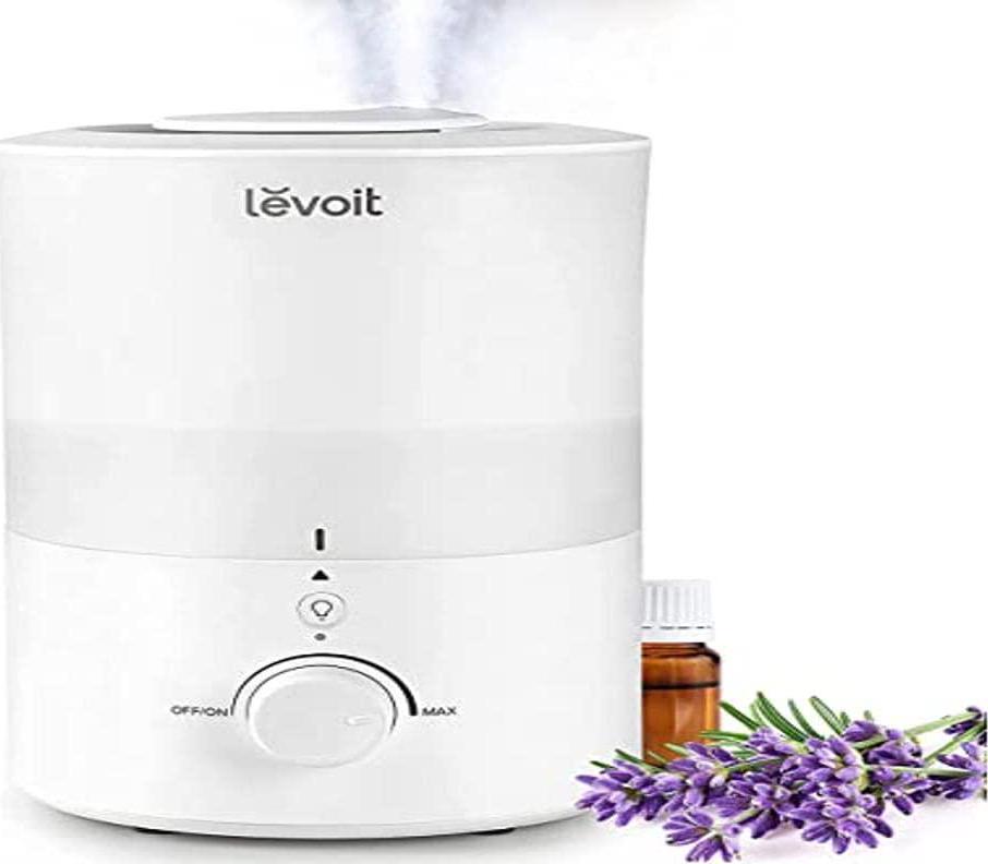 Levoit, LEVOIT 3L Humidifiers for Bedroom Baby Room with Night Light, Cool Mist Humidifier for Home, Office and Plant, Auto-Off, Up to 25H for 27 , Quiet Operation with 360° Rotation Nozzle- 2 Filter Sponge